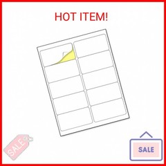 (2″ x 4″) 30 Sheets, Printable White Sticker Labels, Laser/Inkjet Printing – Mat