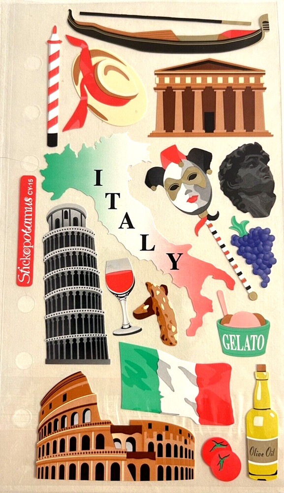 Retired Sticko Italy Travel Destination Sticker From Stickopotamus Scrapbooking