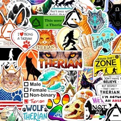100pc Therian Stickers – Waterproof Vinyl Decals for Laptops & Water Bottles