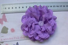 Scalloped Eyelet Lace Chiffon LAVENDER Flower – Fabric Centre 100mm FC NJC