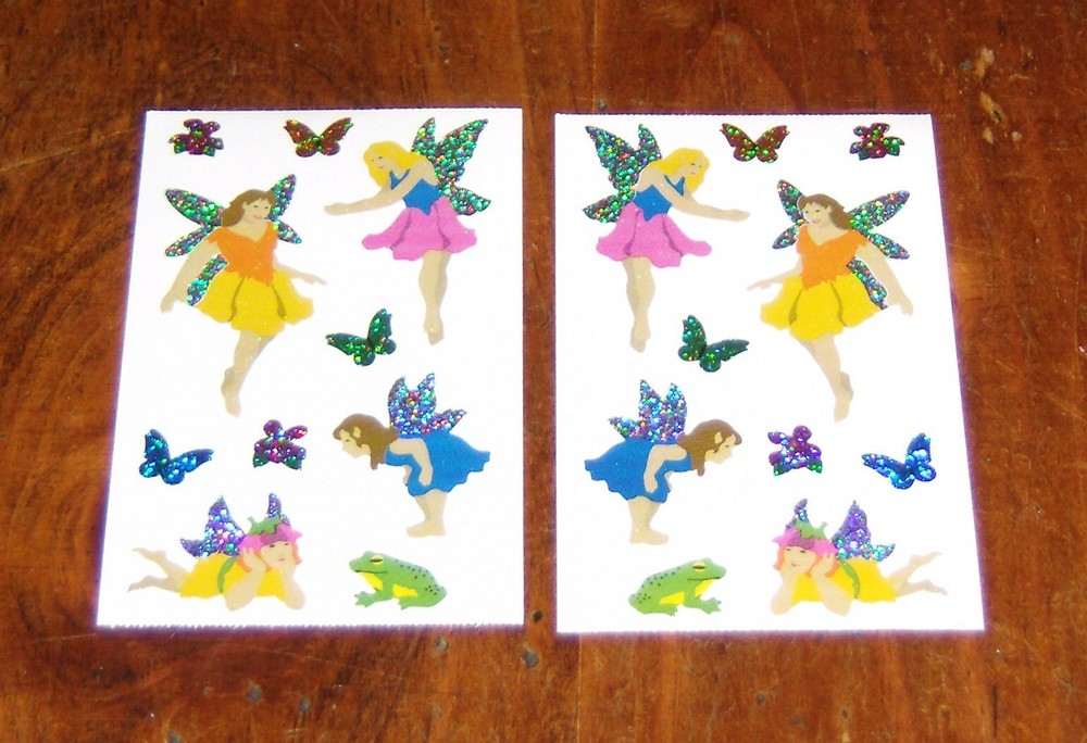 Mrs. Grossman Two Half Strip Stickers ~ Sparkle Fantasy/Magic….Fairies.