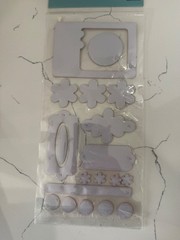 S-E-I Puffalicious Aunt Gerti Embellishing Stickers Flowers Lil Blossom Loved