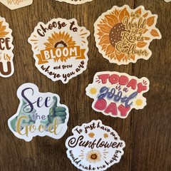 Set of 12 Motivational Positive Quote stickers FREE SHIPPING
