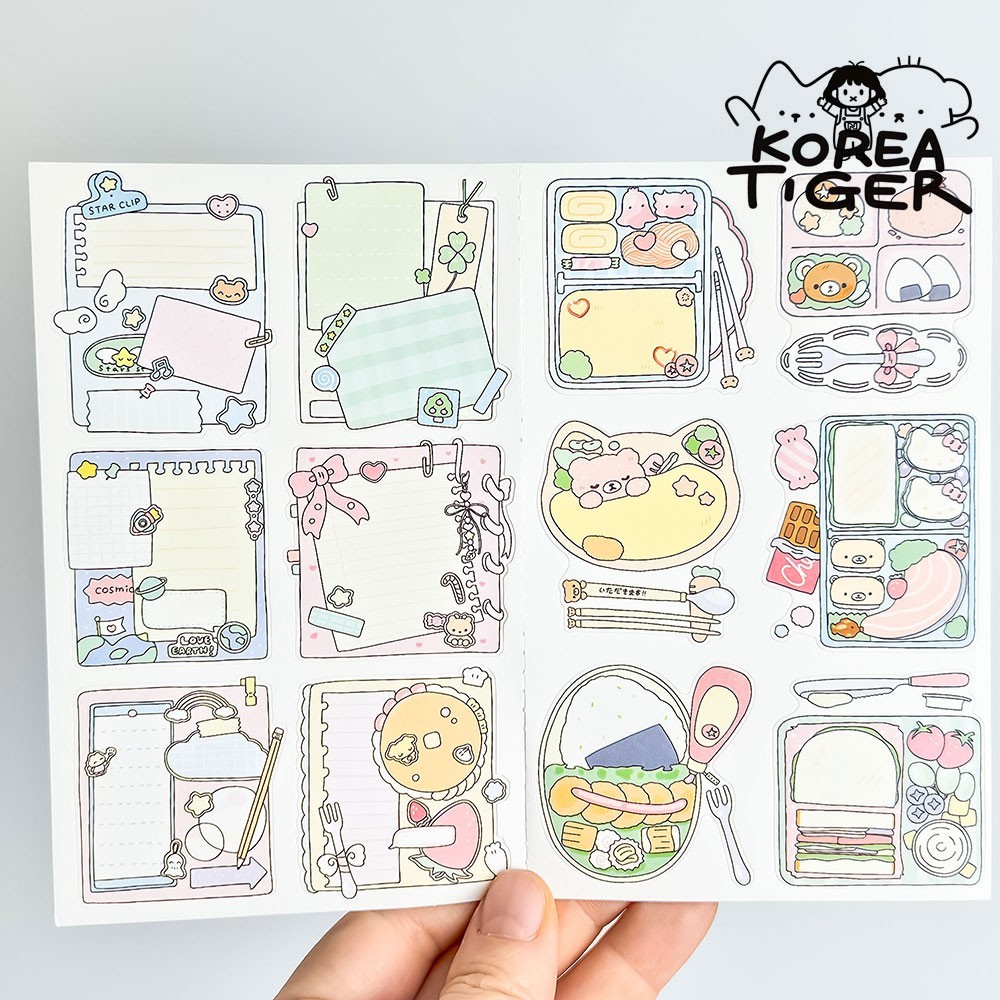 Kawaii Y2K Retro Tech Memo Sticker Sheet set Korean Deco Planner Journal DIY