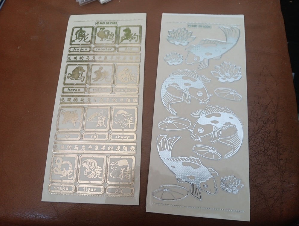 2X STICKERS SCRAPBOOKING NEW (ST1294) TRANSPARENT JAPANESE