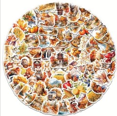 10pcs Pretty Fall Autumn Stickers- Scrapbook, Journal, DIY Crafts & Cards