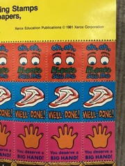 Vintage 80s Lick N Stick Stamp Stickers – 6 full sheets