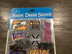 NEW Sealed Vintage Hallmark Razzle Dazzle Stickers Words & Phrases 4 Sheets 80’s