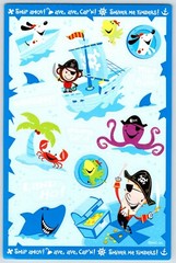 American Greetings Sticker FUN PIRATE LIFE ANIMALS 1 Sheet Stickers SD1