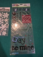 Winter Sticker Lot Snowflake & Word Stickers 3 Packs Unopened