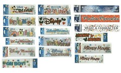 DISNEY Title Stickers PICK Mickey Vacation Cruise Friends Memories Dine Firework