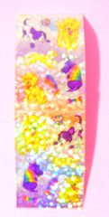 Vintage Lisa Frank Casey & Scottie Purple & White Dogs Sparkle Sticker Sheet