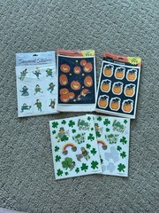 Lot Of Vintage Stickers Halloween And St Patrick Day B43
