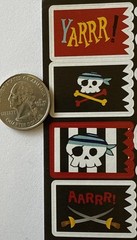 PIRATES TREASURE Stickers(30pc) •Skull & Crossbones•Gold•Swords •Map•Card Making