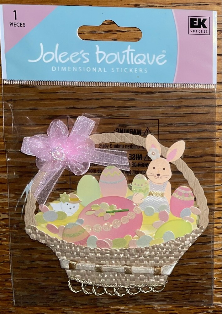 RARE Jolees Basket Goodies EASTER Bunnies Bunny Decorated Eggs Jelly Beans Candy