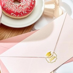 Elegant Gold Graduation Stickers, 120PCS Peel and Stick Labels for Celebrations