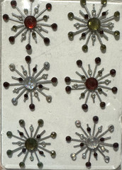 Karen Foster Sparkle Burst Brads Holly Berries 01849 Scrapbook Lot of 2 NEW READ
