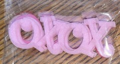 Brother Sister Design Studio Valentine Craft Word Glitter Kiss XOXO Love Sticker