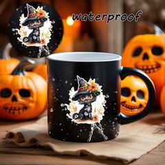 100 Pcs Black Cat and Witch Stickers, Horrible Pumpkin Stickers Wansheng-2