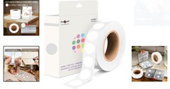 1000 Pack White 0.5 Inch Round Dot Stickers – Color Code Labels for Every Need