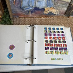 Vintage Sticker Collection Binder Fair Condition Holographic 80s 90s Nostalgia