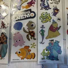 4 Packs Disney Dimensional Nemo, Monsters, Aladdin, Lion King stickers NEW