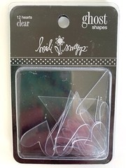 Heidi Swapp Ghost Shapes 12 Clear Acetate Hearts