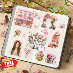 YagCu Pink Summer Journaling Stickers 20 Sheets