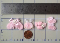 12 Baby girl pink babies girls Handmade Pieces shower favors Scrapbooks Cards