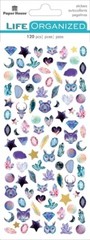 Scrapbooking Stickers Crafts PH Micro Mini Stargazer Stars Gems Bear Wolf Purple