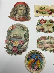 Antique Lot Of 10 Victorian Scrap Paper Ephemera For Collecting Or Scrapbooking