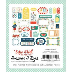 Crafts Die Cuts Good Day Sunshine Frames Tags Fun Sun Summer Chill Popsicle BBQ