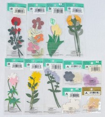 Lot 25 Packs Jolee’s Boutique Flower Stickers Long Stem Mixed Bulk Floral