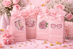 Pink Aesthetic | Cute Girly Stickers | Fashion & Beauty Sticker Set – 14 Piece