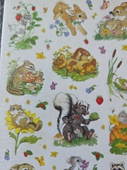American Greetings Vintage Stickers Forest ANIMALs