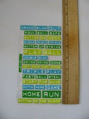 Sticko Stickers BASEBALL Label Lingo Words & Phrases 1 Sheet