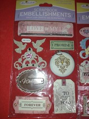 Wedding Love & Romance Scrapbook Sticker Embellishments Lot Valentine’s stickers