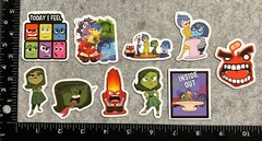 Lot of 10 Assorted Inside Out Disney Pixar Animated Cartoon Stickers
