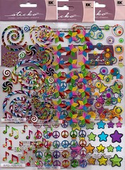 Sticko SHAPE~stars, peace stickers~Adorable! U PICK! Quick Ship!