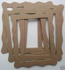 {3} *WAVY FRAMES* Picture Frames Unfinished Chipboard Die Cuts – 4″ x 5″