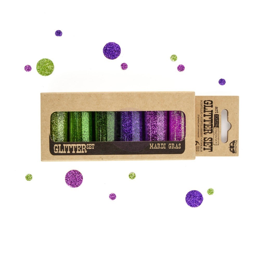 Prima – Finnabair – Art Ingredients – Glitter Set «MARDI GRAS 6 Colors in Each