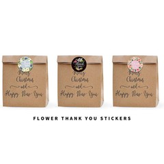 1″ Round Thank You Stickers Assorted Floral Pattern Self Sealing Labels 500Pcs