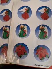 Lot of 5 Packs Vin USA Color Clings Stickers Christmas Theme Peel & Stick NOS