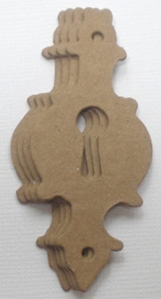{6} *HARDWARE LOCK* Bare Unfinished Chipboard Die Cuts – 1 1/4″ X 2 3/4″