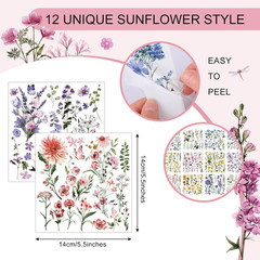 12 Sheets Rub on Transfers for Crafts and Furniture Rub on Transfer