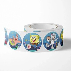 1000 (2 rolls) SpongeBob SquarePants Stickers Multi-Character ,500pcs/Rolls