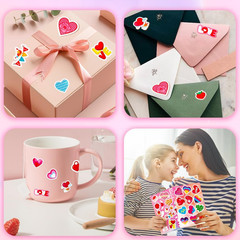 Valentines Stickers, Heart Stickers for Kids, 318 Pcs Self-Adhesive Valentines D