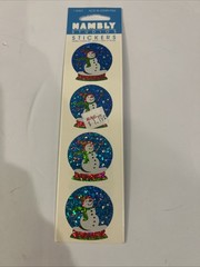 CHRISTMAS STICKERS SHEET – SNOWMAN SNOW GLOBE – JILLSON & ROBERTS HAMBLY