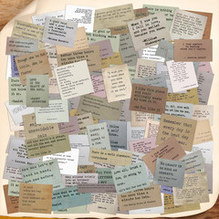 240 Piece Vintage Typewriter Style Inspirational Quote Stickers for Scrapbooking