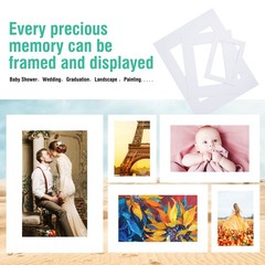 Acid Free 25 Pack 11×14 Pre-Cut Mat Board Show Kit for 8.5×11 Photos, Prints …